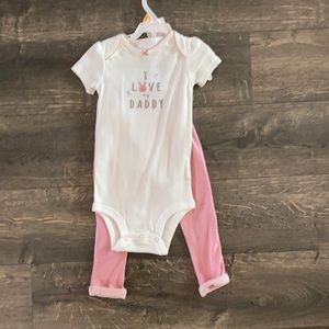 Carter’s 12 month short sleeve onesie & pants